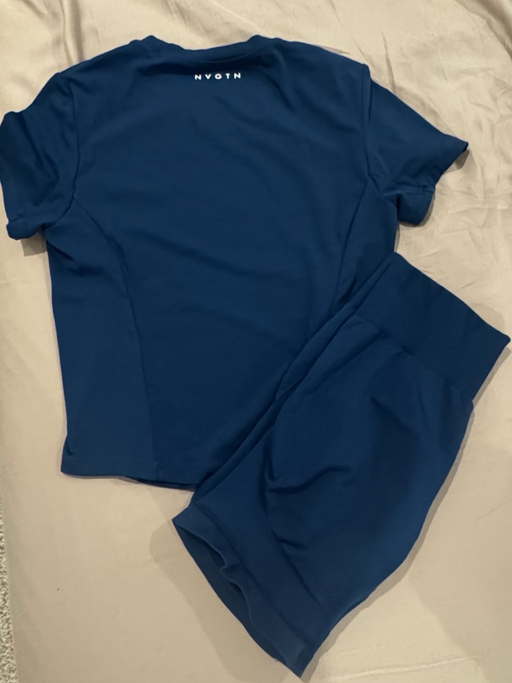 NVGTN Deep Navy Performance Tee & Shorts Set